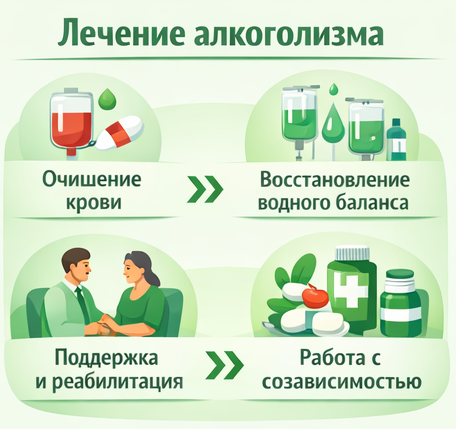 лечение алкоголизма в Волоколамске этапы
